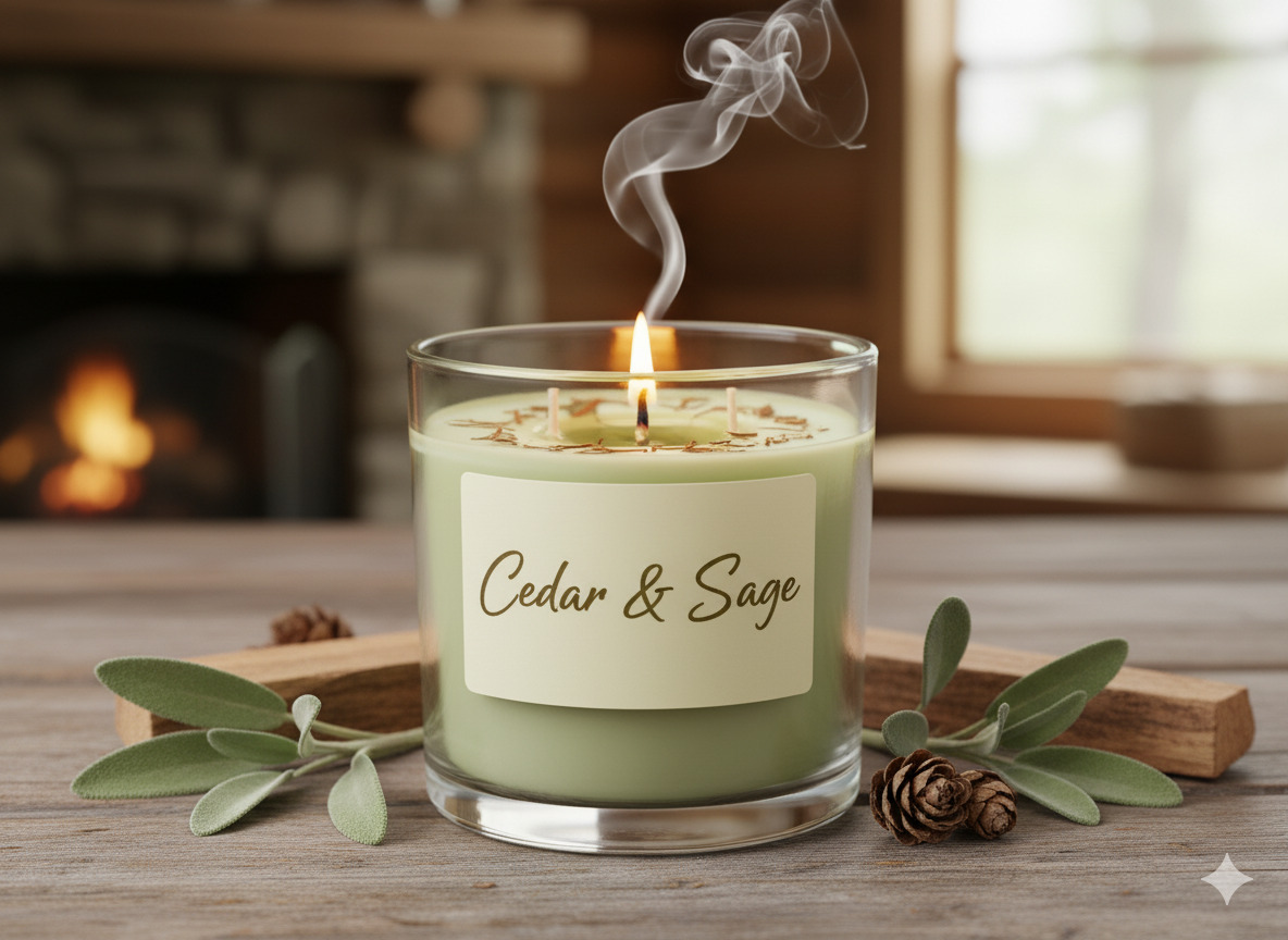 Cedar & Sage Aromatic Candle